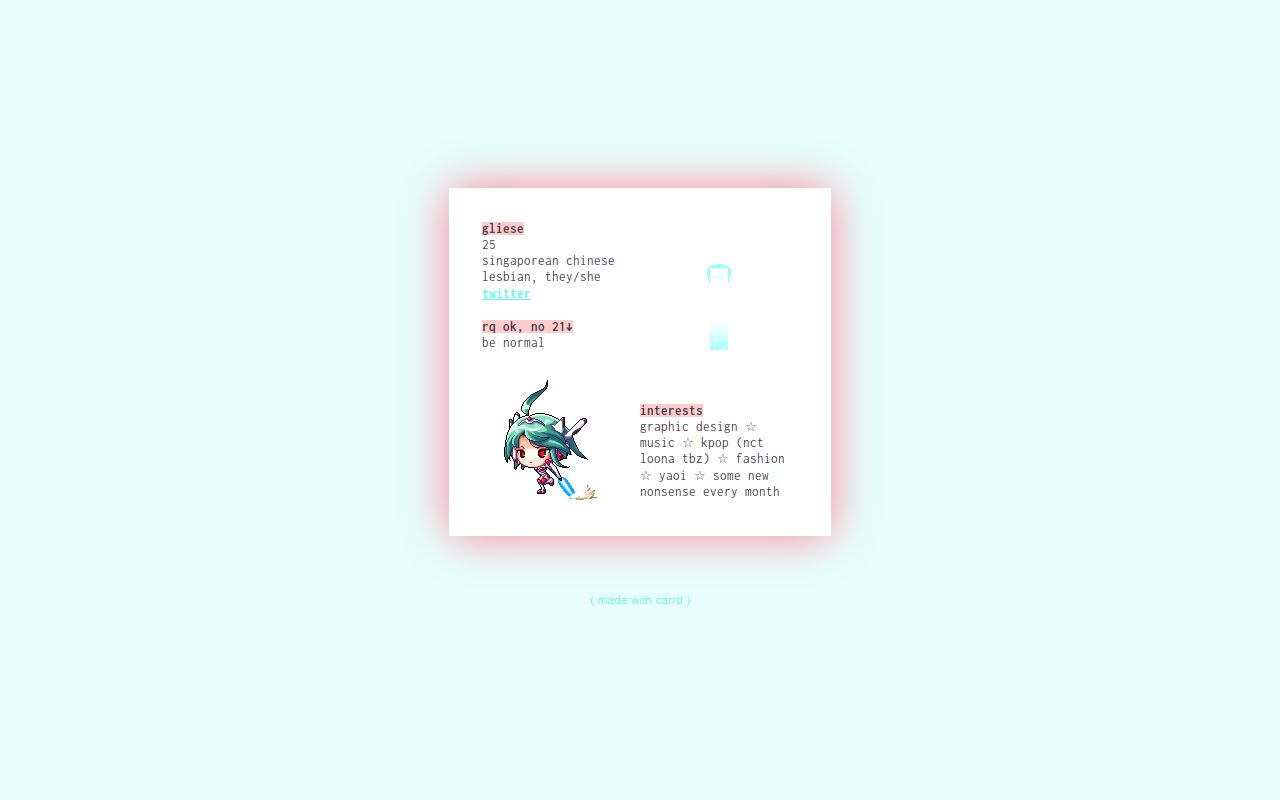 Carrd profile picture for @santamaria
